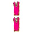 thumbnail image 3 of maskred Robe de Plage Mode Femme Vacances Boho Ethnique Élégante Tunique Ample Rose 2Set, 3 of 6