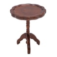 thumbnail image 2 of Coffee 1/12 Scale Mini House Miniature Round Wooden Coffee Table Miniature Dollhouse Furniture Dining Table Model Chestnut Color, 2 of 7