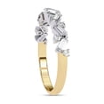 thumbnail image 3 of AFFY Zig Zag Half Eternity Wedding Ring for Women, 1/2 Carat (ctw) Baguette and Round Cut Lab Grown Diamond Ring In 10K Solid Yellow Gold F-G, VS-SI Quality (0.50ctw) Ring Size-8, 3 of 5