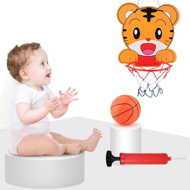 Cesta de tiro deportiva para niños y bebés juego de aros Likrtyny de bola ejercicio de Fitness en interiores baloncesto tablero trasero Juguetes Divertidos con bomba
