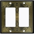 thumbnail image 6 of Metal Light Switch Plate Cover Elegant Victorian Floral Harisen Fan Frame Black FRA064, 6 of 13