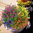 thumbnail image 3 of Artificial Fake Flowers Outdoor, Fake Plastic Greenerywedding Farmhouse Decor 8 Pcs Red Lotus, 3 of 5