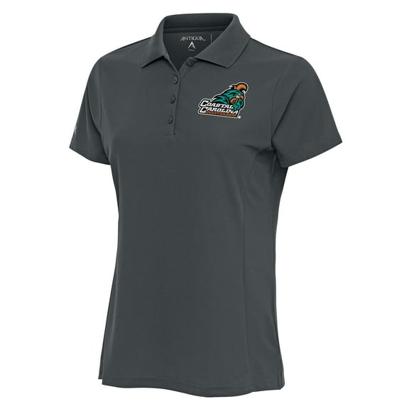 Women's Antigua Pewter Coastal Carolina Chanticleers Legacy Pique Polo