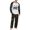 Navy, variant on Men's Halloween Pajama Set Long Sleeve Raglan Crewneck Soft Cotton Loungewear with Print Top & Full Length Pants for Home Beige L