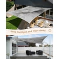 thumbnail image 3 of Grey Ombre Marble Sun Shade Sail 6.5'x10' Rectangle Outdoor Shade Canopy, Gray Marble Crack Abstract Modern Porch Shades Outdoor Sun Blocking Screen, Sunshade Cloth Covers for Patio/Deck/Garden, 3 of 5