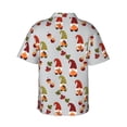 thumbnail image 3 of Daiia Cute Autumn Gnomes Hawaiian Shirt for Men Gentle Cotton Regular Short Sleeve Casual-Large, 3 of 9
