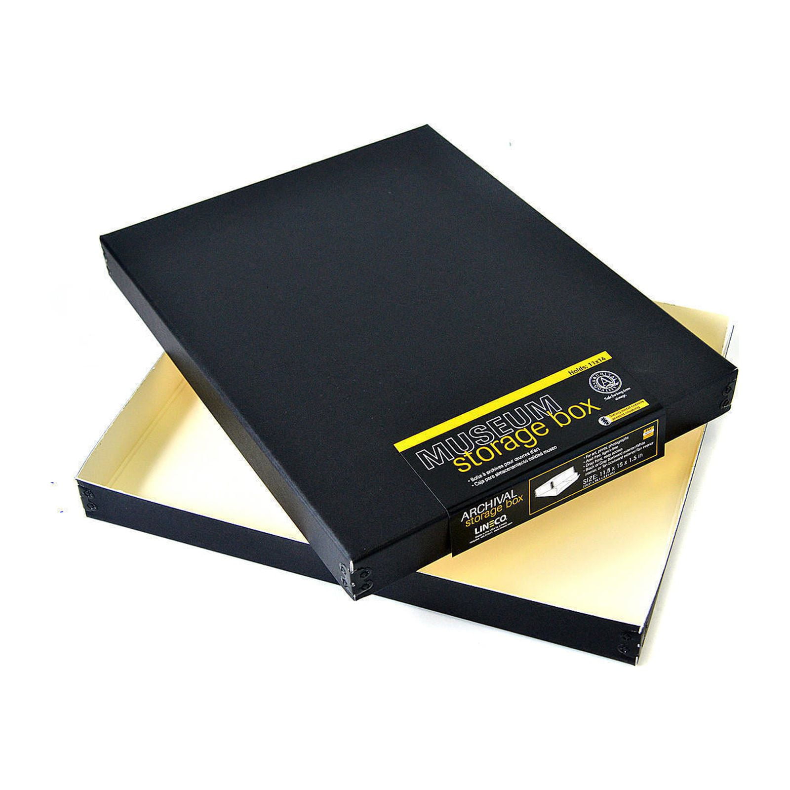Lineco Museum Storage Box - 9" x 12" x 1.5", Black