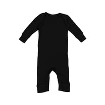 RABBIT SKINS Baby Long Sleeve Long Leg Bodysuit Boy & Girl | Newborn 0-3 to 24 Months, Black, 24 Months