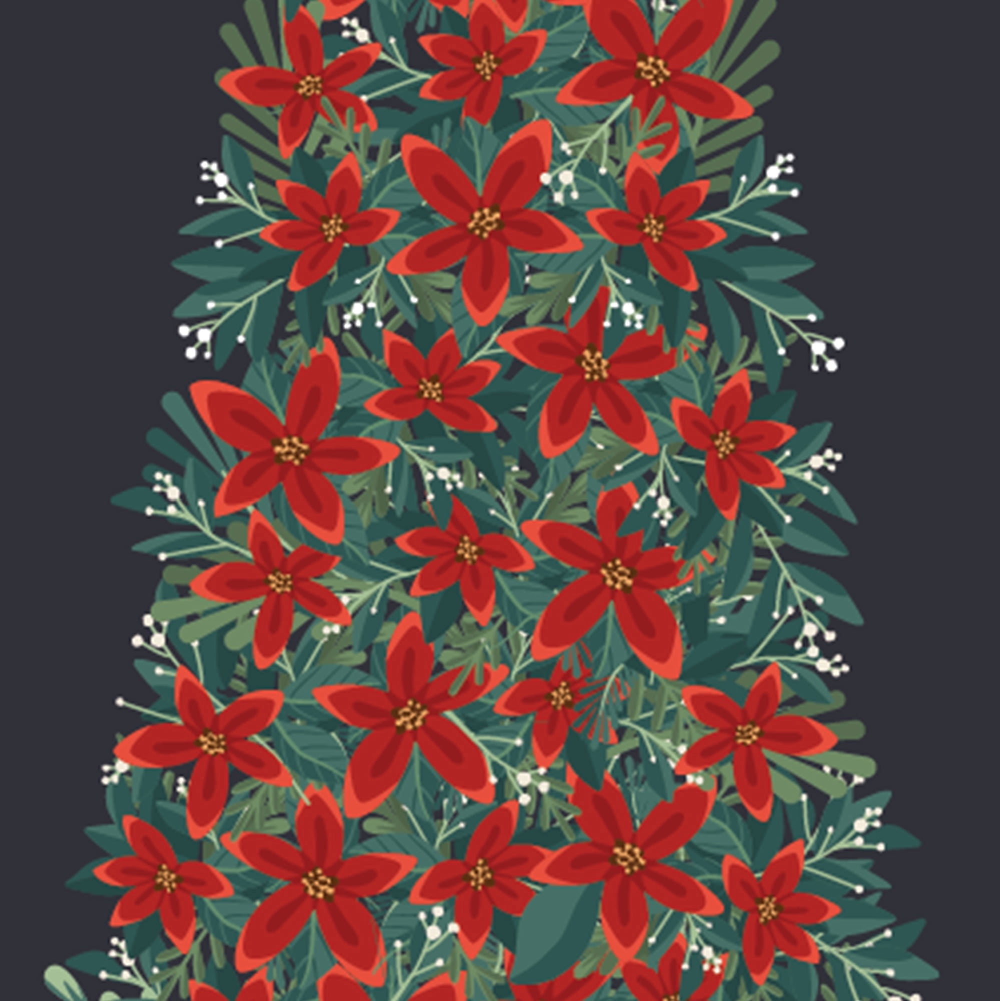 Festive Tree Decorative Christmas Door Panel, Multicolor, 30" x 6', by Holiday Time