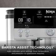 Ninja Luxe Café Premier Espresso Machine & Drip Coffee Maker, Rapid Cold Brew, Integrated Grinder, Assisted Tamper, Hands-Free Frother for Cappuccinos, Dairy or Non-Dairy, ES600 Stainless Steel