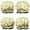 Yellow Lemon Fruit-1, variant on Shower Caps,Yellow Lemon Fruit Slices White Pattern Waterproof Shower Cap for Women 4 Pieces,Double Reusable Hair Cover for Shower PEVA Elastic Stretch Hem