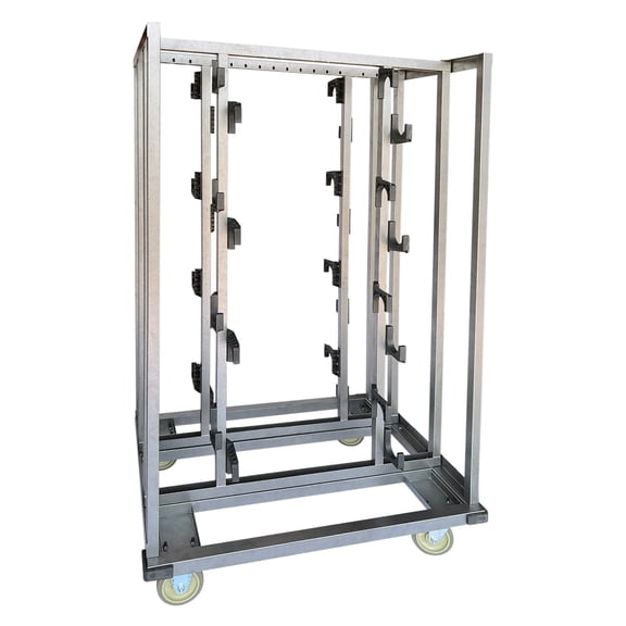 US Weight Stanchion Cart - Easy to Assemble - Holds 16 Stanchions - Ideal for Event Centers