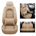 thumbnail image 1 of Maidao Car Seat Covers Leather for Land Rover for Freelander 1997-2006 5 Seats Water Resistant Front Rear Cushion Protector with Pillow Beige, 1 of 8