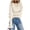 Beige, variant on Sheghy Workout Tops for Women Cool Season Simple Crewneck Relaxed Fit Solid Color Long Sleeve Knitted Pullover Black S