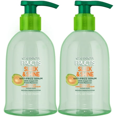 Garnier Fructis Sleek & Shine Anti-Frizz Serum  Frizzy  Dry  Unmanageable Hair  2 count