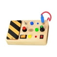 thumbnail image 1 of Botón Busy Board LED Montessori Busy Board Juego de cognición Actividad temprana Habilidades motoras Interruptor de luces LED Interruptores de juguete Baoblaze Material de tablero ocupado, 1 of 8