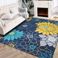 thumbnail image 2 of HOMERRY 8' x 10' Modern Floral Rugs for Living Room Washable Area Rug for Bedroom Non-Shedding Accent Rugs, Blue, 2 of 5