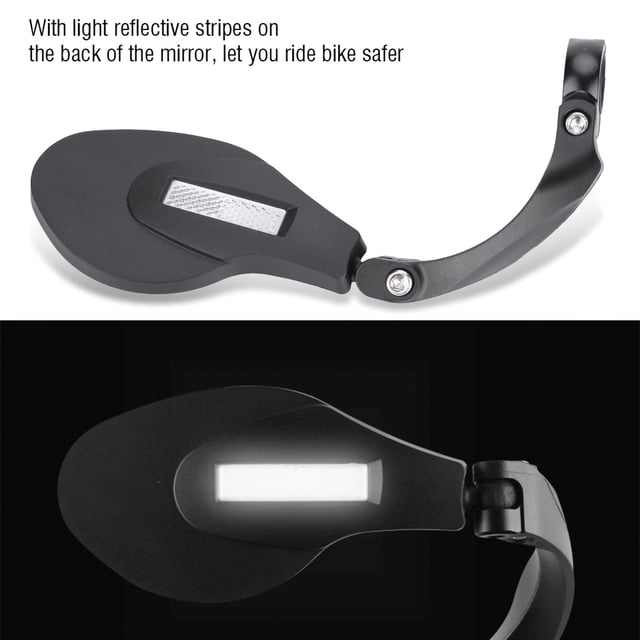 Bike Mirrors, Bicycle Handlebar Rearview Mirror Shatterproof Durable For 22.2mm Handlebars