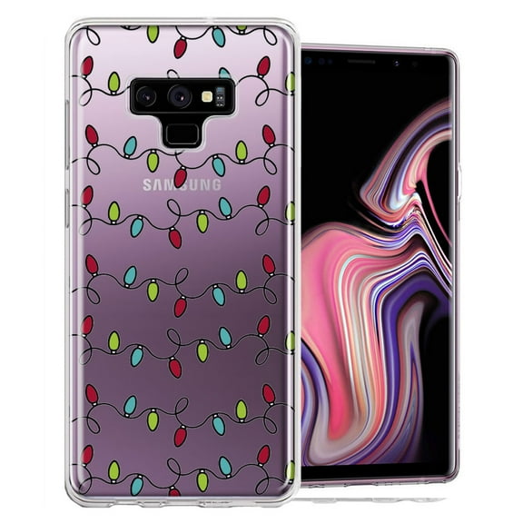 MUNDAZE For Samsung Galaxy Note 9 Vintage Christmas Lights Design Double Layer Phone Case Cover