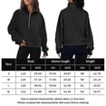 thumbnail image 2 of Sudadera Ropa de otoño con cuello alto y media cremallera para mujer, traje diario de color sólido (negro L) Kuymtek Negro T L para Mujer, 2 of 5