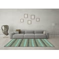 thumbnail image 3 of Ahgly Company Indoor Square Abstract Light Blue Modern Area Rugs, 6' Square, 3 of 4