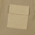 thumbnail image 6 of GrmtClth Men's Casual Diamond Pattern Polo Shirt Dual Pocket Short Sleeve Button Placket Top Khaki M, 6 of 6