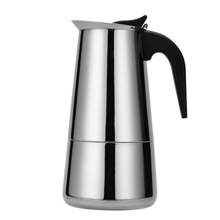 

walmeck Coffeepot Stainless Steel Coffee Maker Portable Electric Mocha Latte Espresso Filter Pot European Coffee Cup