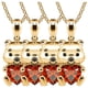thumbnail image 1 of Cadenas y Dijes para Niña BearNeck01 4 Pzas Collar Oso/Corazón Dorado/Rojo Metal. High Monaco MXBRK-004, 1 of 3