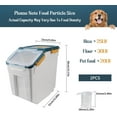 thumbnail image 6 of Large Flour Storage Container Bin 25Lb, 2Pack Airtight Rice Storage Containers with Wheels Seal Locking Lid, BPA Free with Measuring Cup&Scoop for Flour, Rice, Grain(Blue), 6 of 7