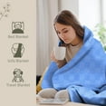 thumbnail image 6 of Oakias 100% Cotton Blanket King Vista Blue - 350 GSM 90 x 108 Inches Soft Thermal Blanket King Size - Throw Blanket Lightweight, Breathable & Durable Summer Blanket for Bed, Couches & Living room, 6 of 9