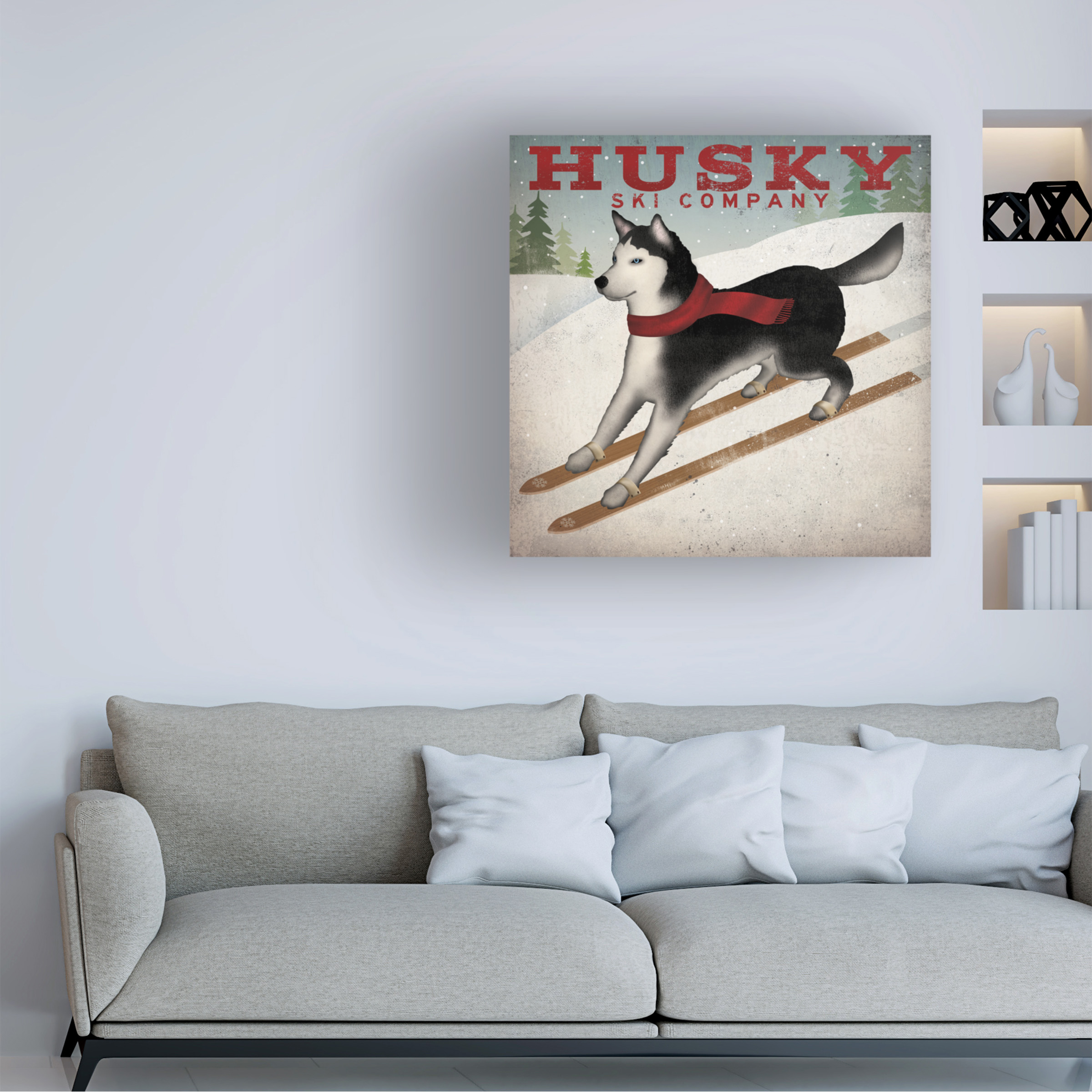 Trademark Fine Art 'Husky Ski Co' Canvas Art by Ryan Fowler