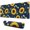 DarkBlue Sunflower Bee, variant on Long Mouse Pads for Desk,DarkBlue Sunflower Bee Pattern Desk Mats on Top Of Desks, Desk Mouse Pad Extra Large with 3mm Non-Slip Base and Stitched Edge for Gaming,Office,Work,Home 31.5"x11.8"