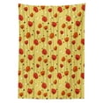 thumbnail image 3 of Ambesonne Poppy Flower Tablecloth Rectangular Table Cover, Lines with Dots Floral, 52"x70", Multicolor, 3 of 4
