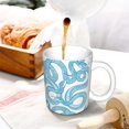 thumbnail image 3 of Yiaed Blue Snake Print Ceramics Coffee,Large Handle Design,Extra Large Tea and Coffee Cup for Office and Home Mugs, 3 of 6