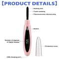 thumbnail image 4 of Electric Heated Eyelash Curler USB Charge Makeup Curling Kit Long Lasting Natural Eye y8305, 4 of 6