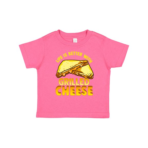 Inktastic Life is Better with Grilled Cheese Boys or Girls Toddler T-Shirt