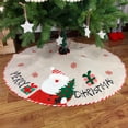 thumbnail image 1 of Funda para árbol de Navidad, tapete para árbol de Navidad, falda para árbol de Navidad, falda para árbol de Navidad, falda de lino para árbol de Navidad con copos de nieve, para decoración de árbol d, 1 of 5