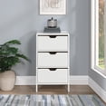 thumbnail image 4 of Freeport 3-Drawer Accent Storage Cabinet Engineered Wood in White, 4 of 10