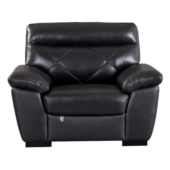 EK081 Black Color With Italian Leather Chair