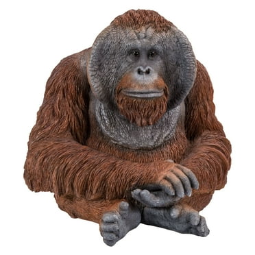 Hi-Line Gifts 13" Orangutan Sitting Outdoor Garden Statue