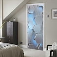 thumbnail image 2 of Pegatinas de pared de puerta 3D autoadhesivas papel pintado impermeable METRO, 2 of 7