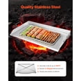 thumbnail image 2 of VEVOR Stainless Steel Griddle, 36x22 inch Universal Flat Top Rectangular Plate, Gas Grill Griddle for BBQ Grill, Teppanyaki, Portable Family Cookware with Handle, for Camping Tailgating Party, 2 of 8