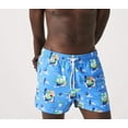 thumbnail image 3 of Lacoste Men's Printed Built In Mesh Boxer Swimming Trunks Blue Size Small, 3 of 3