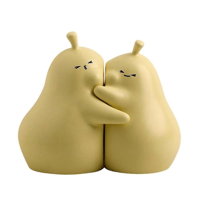 Regalo significativo de San Valentín: Adorno de peras abrazadas con amor eterno. Regalos prácticos de amor para tu pareja.
