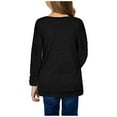 thumbnail image 4 of uikmnh Long Sleeve Shirts Kids Girls Casual Tunic Tops Knot Front Button Long Sleeve Casual Loose Blouse T-Shirt Tee Size:12-13 Years, 4 of 7