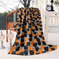 thumbnail image 2 of Halloween Black Cat Pumpkin Pattern Blanket,Comfortable Soft Lamb Wool Throw Blanket,All Season,Warm Lightweight Blankets for Sofa Bed Couch Living Room Chair,40"x50", 2 of 4