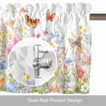 thumbnail image 6 of Spring Watercolor Valance Curtain Colorful Butterfly Flowers Plants Window Valances Rod Pocket Short Curtains Window Treatments for Kitchen Bedroom Bathroom Laundry 60" x 18", 6 of 9