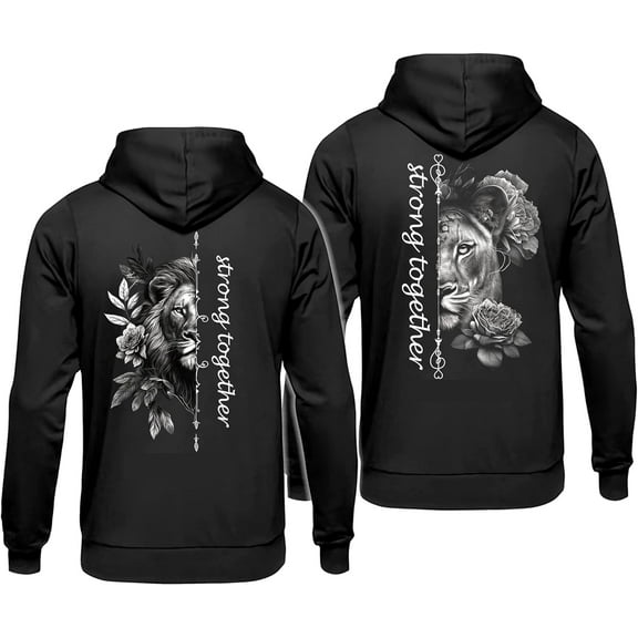 Lion Strong Together For Him/ For Her Couple Matching Hoodie 2D S-5XL Unisex