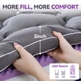 thumbnail image 5 of BDEUS Dual Layer 5 in Memory Foam Mattress Topper, 2 in Egg Crate Memory Foam and 3 in Pillow Top Mattress Pad Cover for Back Pain,Queen Size, 5 of 11