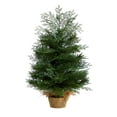 thumbnail image 3 of Nearly Natural 2ft. Artificial Christmas Tree in Burlap Base with 35 Warm White LED Lights, 3 of 7
